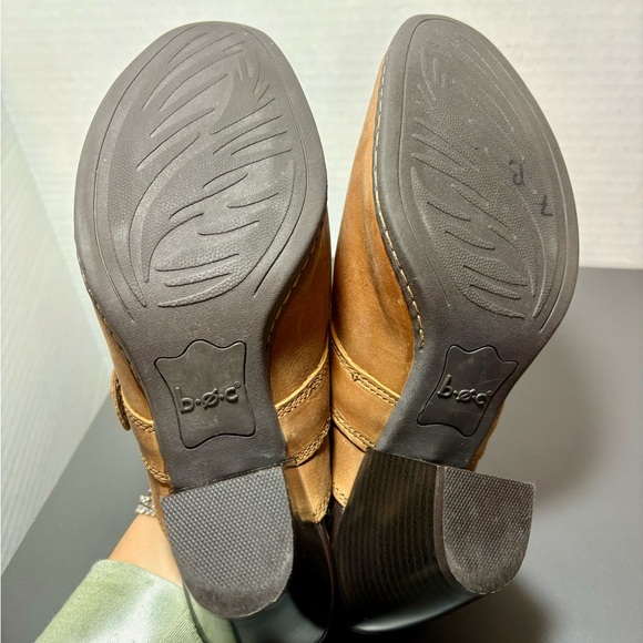 B.O.C. Cognac Leather Heel Mules - Picture 8 of 9